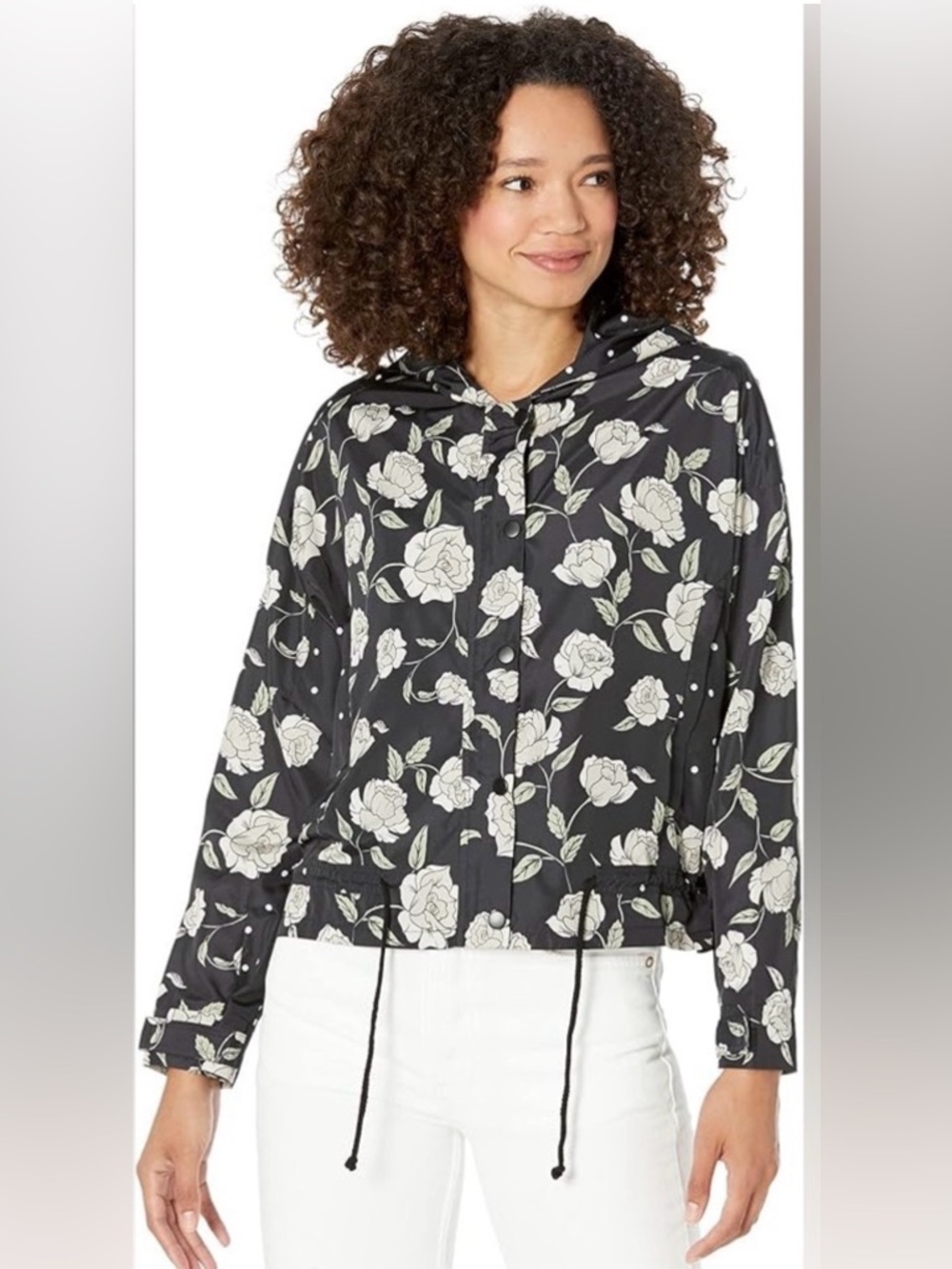 Saltwater Luxe - floral windbreaker jacket
